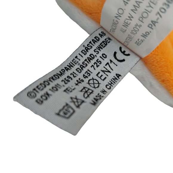 Teddykompaniet Diinglisar Collection 11 Inch Plush Animal Blanket Fox Orange - Picture 8 of 10